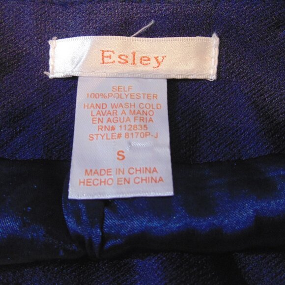 Esley Navy high waist cocktail shorts Size small lined side zip - Picture 4 of 4